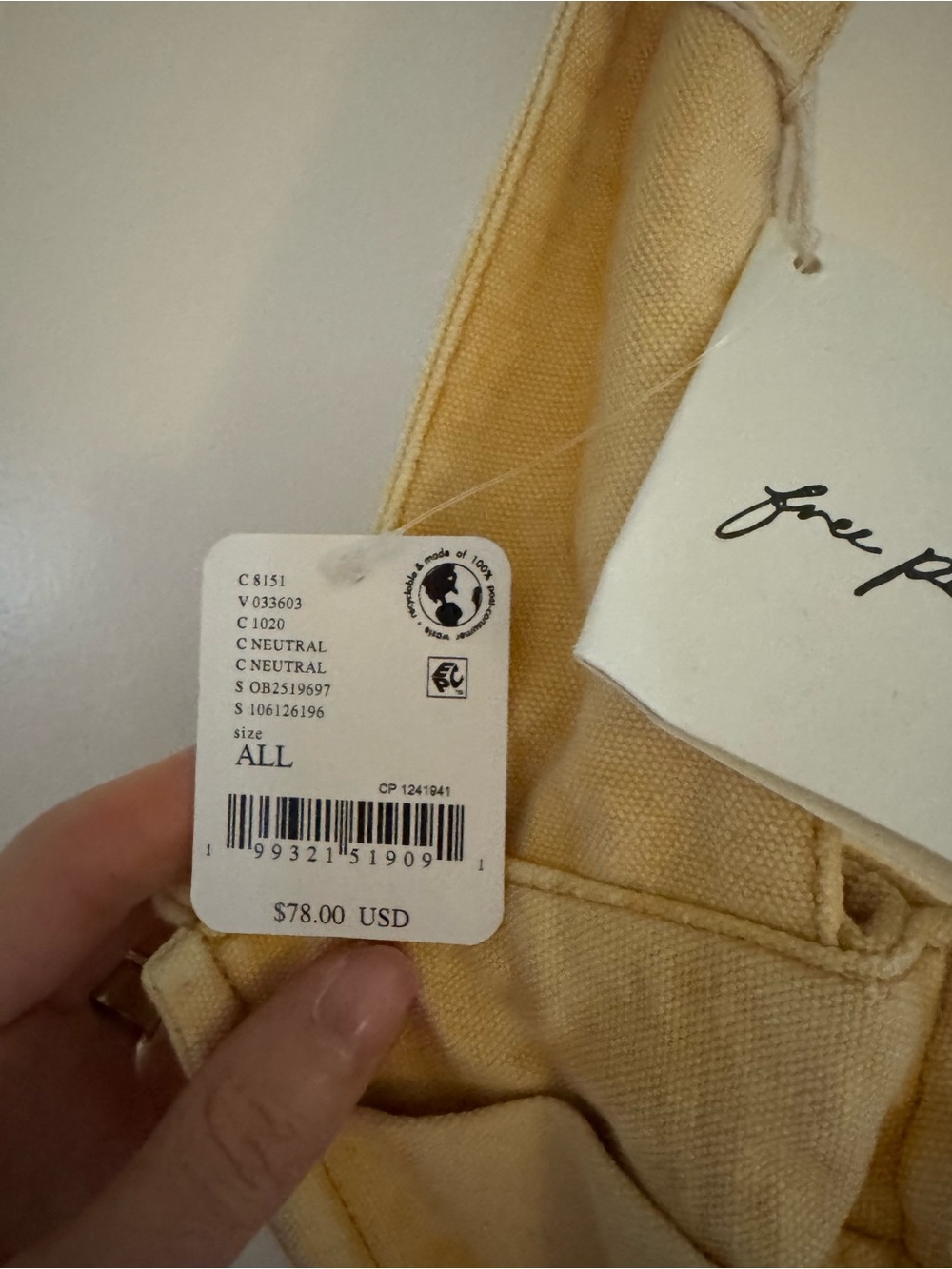 NWT Free People Camp Crush Sling Bag- Neutral - Picture 11 of 13